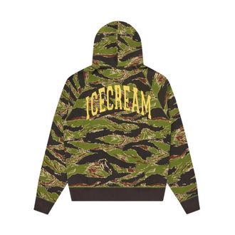 Icecream Smiley Tiger Stripe Full Zip-Through Hood - male - ICECREAM - Hoodies - Multicolor - M - Sweatshirts & Hoodies
