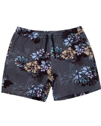Lords of Harlech Exotic Floral Mens Lounge Short in Exotic Floral Black at Nordstrom, Size Xx-Large