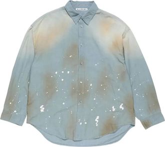 Acne Studios Camicia con stampa vernice - Blu