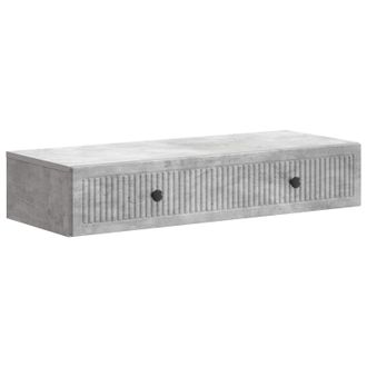 vidaXL Mesa Lateral Montada En La Pared Gris Hormig&oacute;n Vidaxl