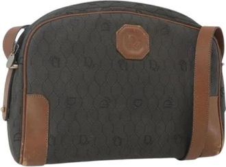 Dior Pre-owned Canvas Schoudertas - Dames - Vintage Schoudertas - Grijs - ONE Size - Leer - Vintage