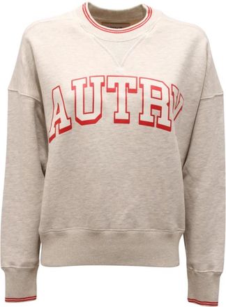 Autry Hoodies & sweatvesten, Dames, Grijs, S, Melange Sweatshirt Hoofd Dameskleding