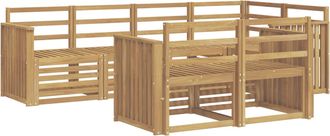 vidaXL Conjunto De Sof&aacute;s De Exterior 7 Uds. Blanco Vidaxl