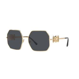 Versace Womens Ve2248 100287 Irregular Sunglasses In Gold/dark Grey