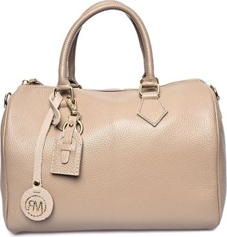Roberta M Beige Rundleer Tas