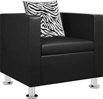 vidaXL Vidaxl - Sill&oacute;n De Cuero Sint&eacute;tico Negro