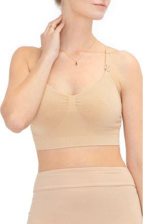 Hatch The Essential Maternity Wireless Pumping and Nursing Bra in Sand at Nordstrom, Size X-Large