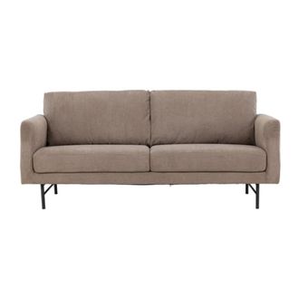 Venture Design Sof&aacute; de 3 plazas en terciopelo acanalado y metal - Topo