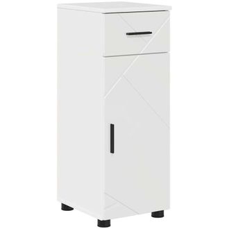 vidaXL Gabinete De Ba&ntilde;o Con Caj&oacute;n Con Puerta Brillante 30 X 35 X 80 Cm Vidaxl