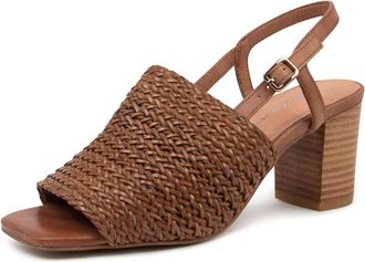 Django & Juliette Womens Pickle Weave Leather Sandals In Tan