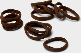 Kitsch Womens Recycled nylon brown elastics Set of 20