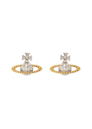 Vivienne Westwood Mayfair Bas Relief Two-toned Rhodium-plated Stud Earrings - Silver - One Size