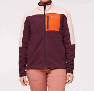 Cotopaxi Abrazo Fleece Full Zip Jacket In Rosewood/wine