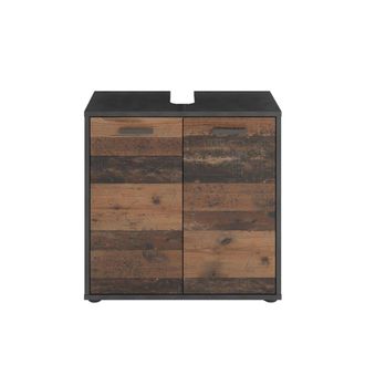 Calicosy Mueble para lavabo 2 puertas efecto roble - L60 x H59cm