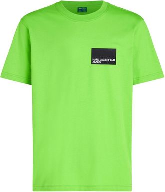Karl Lagerfeld logo-print organic-cotton T-shirt - men - Organic Cotton - S - Green