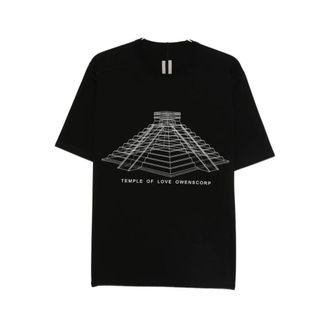 Rick Owens T-Shirts, male, Black, Size: M T-shirt