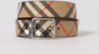 Burberry Cintura Burberry reversibile in pelle a grana e cotone spalmato