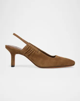 Vince 65mm Venice Suede Slingback Pumps