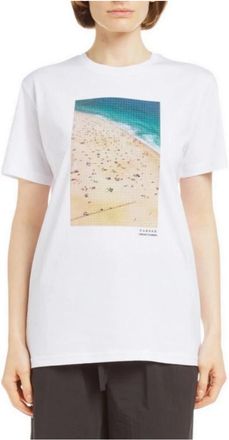 P.A.R.O.S.H. Bedrukte T-shirt - Dames - T-shirts - Wit - L - Katoen - Tops