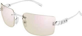 Gucci Square Frame Sunglasses - female - Gucci - Sunglasses - Gray - 61 MM - Accessories