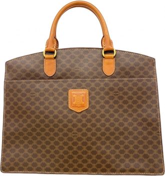 Celine Brown Pvc Tote Bag (Pre-Owned)