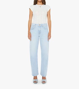 Mother Mid Rise Half Pipe Hover Jean In Instant Replay
