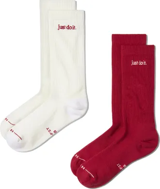 Nike Unisex Everyday Elevated Crew Socks (2 Pairs) in Multicolor | IH8594-904