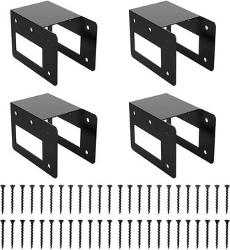 OEM Paquete De 4 Le&ntilde;eros Ajustables De Metal Resistente Con Tornillos Para Almacenamiento En Interiores Y Exteriores. Ahorra Espacio. Le&ntilde;eros Ajustables D