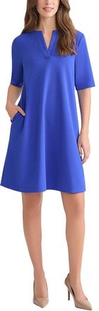 Ming Wang Stretch Deco Crepe A-Line Dress