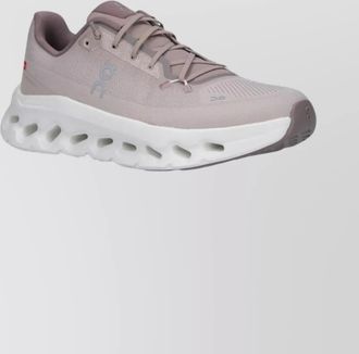 On casual sneakers with mesh upper and rubber outsole