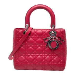 Dior Pre-owned Handbags, female, Red, Size: ONE SIZE Pre-owned Lady Dior