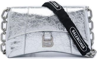 Balenciaga Pre-owned Balenciaga Metallic Crinkled Calfskin Hourglass Downtown Crossbody XS Ladies 33BYFXIJ08JX2058