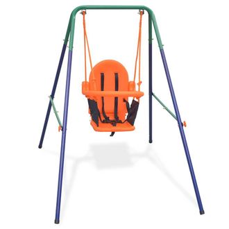 vidaXL Columpio De Beb&eacute; Con Arn&eacute;s De Seguridad Naranja Vidaxl