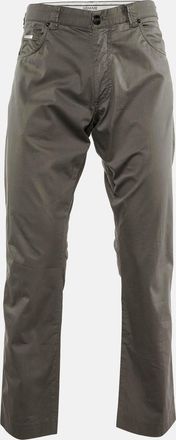 Armani Grey Cotton Regular Fit Pants L/waist