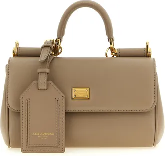 Dolce & Gabbana Beige Calfskin Crossbody Womens Bag