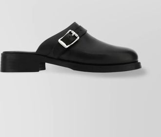 Our Legacy leather slip-ons with round toe and open back