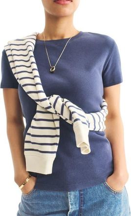 primary Womens Fit Rib Tee in Sunwashed Navy at Nordstrom, Size Xx-Large