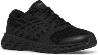 Saucony Womens Guide 15 Sneaker, Black, 12