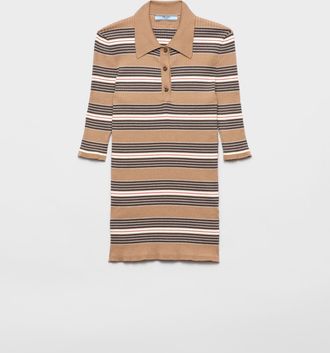 Prada Striped cotton polo shirt
