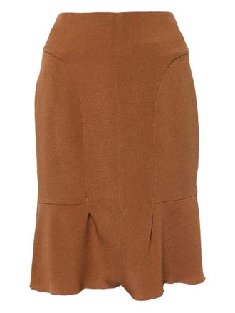 Marni silk mini skirt - Brown