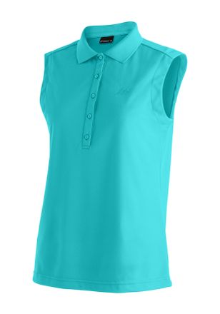 Maier Sports Poloshirt MAIER SPORTS Ulrike sleeveless, Damen, Gr. 36, blau (raucht&uuml;rkis), 100% Polyester, Shirts Poloshirt, Damen Funktionsshirt, &auml;rmelloses Freize