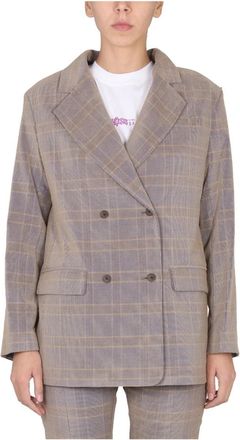 Alexander McQueen Oversized Blazer - Dames - Blazers - Beige - S - Leer - Jassen