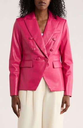 Love Token Nellie Faux Leather Blazer in Cherry at Nordstrom Rack, Size X-Small