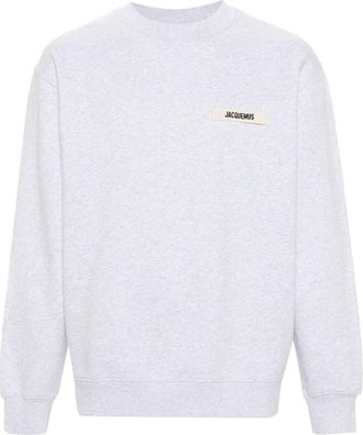Jacquemus Relaxed Fit Crew Neck Sweater with Subtle Logo Patch