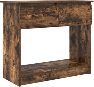 vidaXL Vidaxl - Mesa consola con cajones roble ahumado 85,5x38,5x74,5 cm