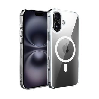 OEM Funda De Cristal Transparente Ibizu Para Iphone 16 Plus Con Magsafe, Parte Trasera De Cristal 9h, Transparente