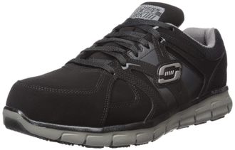 Skechers for Work Mens Synergy Ekron Walking Shoe,Black Charcoal,10.5 M US