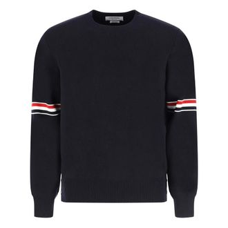 Thom Browne Milano Stitch RWB Arm Stripe Pullover
