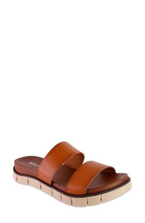 Mia Elori Slide Sandal in Cognac at Nordstrom, Size 6.5