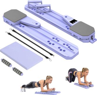 OEM Tabla De Pilates Multifuncional, Dise&ntilde;o Ajustable, Accesorios De Entrenamiento Completos, Color Morado (pfe)